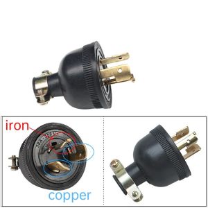 3 Wire Twist Lock Generator Electrical Plug Connectors 30A 250V 3-5KW
