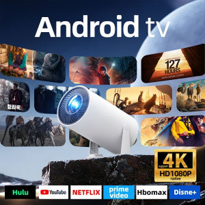 ANYTROX Portable 108OP Projector | Google TV Netflix JBL sound autofocus and keystone correction 160° built-in stand mini projector for bedroom backyard and outdoor use.