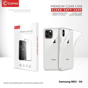 Softcase Silicon Clear Case Untuk Samsung M52 5G ( Brand: COPPERINDO )