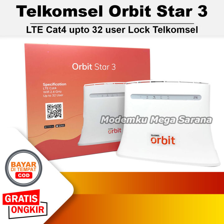 Telkomsel Orbit Star 3 ZTE MF283U Modem Wifi Home Router 4G Lazada