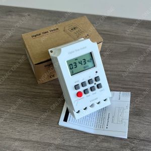 Digital Programmable Timer 220V 32 ON/OFF Settings with LCD Display for Lights Pumps Irrigation & Home/Industrial Use