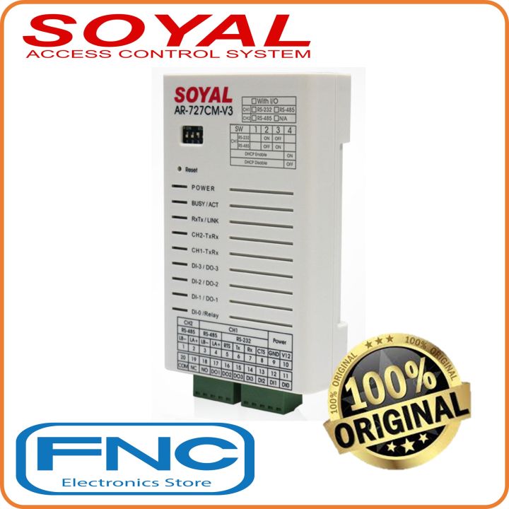 Soyal AR727CM-V3 Door Access TCP IP-485 Converter Serial Device Network ...