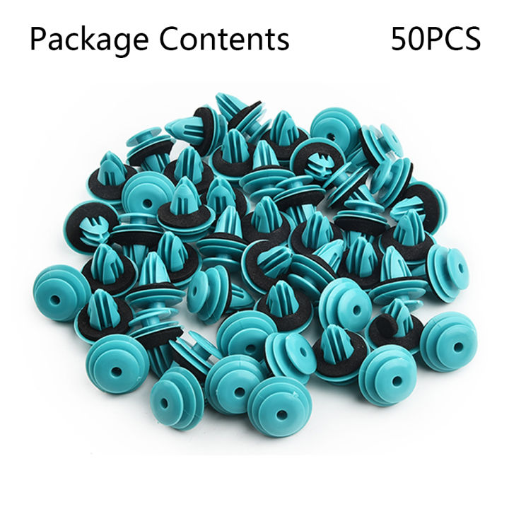 50Pcs Car Push Pin Door Panel Clip Fastener Bumper Rivet Retainer For ...