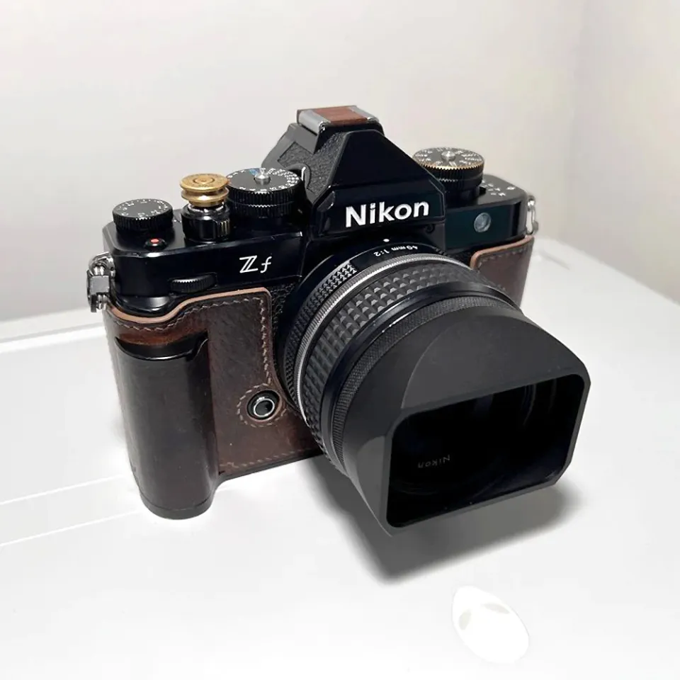 Square Aluminum Lens Hood With Adapter Ring & Cap For Nikon Z40mm F2 Lens