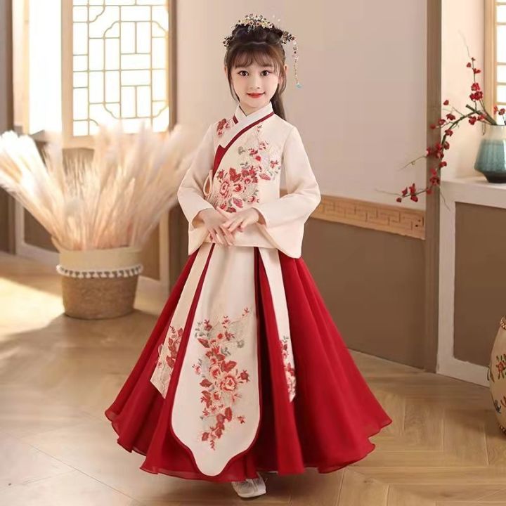 3-10-12T Japanese And Korean Children's Christmas Dress Girls' Kimono  Chinese Traditional Vintage Ethnic Ancient Dance Costume | Lazada PH