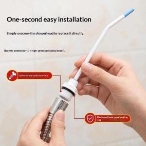 High Pressure Cleaning Nozzle Elongated Curved Shower Sprayer For Toilet Gap Floor Drain Deep Stain Washing1/2 Interface