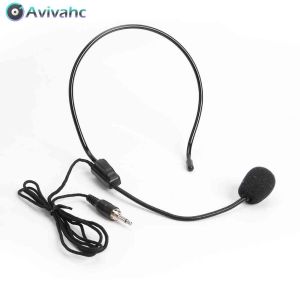Wired Head Mounted Microphone 3.5mm Plug Headset Mic for Teacher Tour Guide
