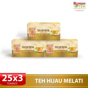 Teh Celup Cap Botol Signature -Teh Hijau Melati 25 Bags -Kemasan 3 Dus