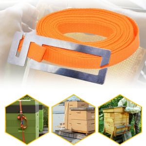 GIGBM 5-meters Beehive Binding Strap with Buckle Fixed Lashing Belt Durable Adjustable Hive Binding Device Beekeeping Tool