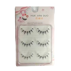 AN249 3 Pairs Cosplay Little Devil False Eyelashes 3D Thick Full Strip Manga Lashes Korean Makeup Tools Women