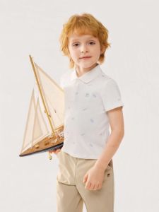 FILA KIDS Boys Little Kids 4-7 Years Knit Short‑sleeve Polo Shirt Trendy Knit Casual Sports Simple Stylish K11B622105F