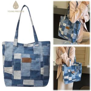 Của phụ nữ giản dị denim Wristlet ly hợp với túi trong linh hoạt cho công việc và mua sắm