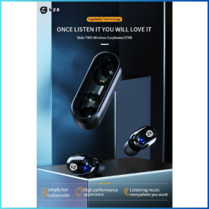 V2S S700 TWS True Wireless Earbuds In-ear with Stereo Mic and Charging Box