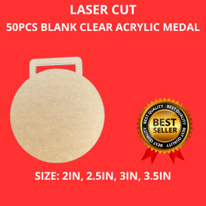 M1 Acrylic Blank Medal 3inch 3mm Thick 50pcs Bulk for Engraving Awards Trophies