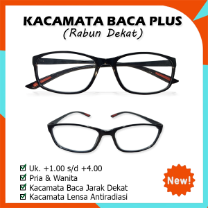 kacamata baca plus untuk rabun dekat super fokus model terbaru tersedia ukuran +1.00 sampai +4.00 pria dan wanita