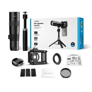36X Telephoto Lens with Tripod Stand Clip Type Telephoto Phone Lens Photography Lens for Most Smartphones