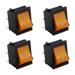 4pcs Multipurpose Rocker Switches With LED Light Indicators Portable for Electronics Enthusiasts and Professional