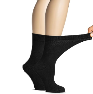 TORAS Womens solid color tubular cotton socks 1 pair of student casual and fashionable long tube socks round neck socks