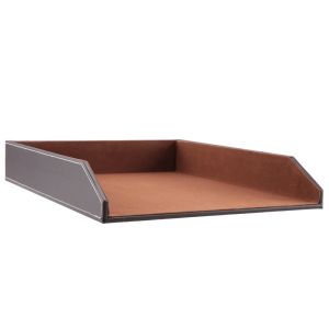 PU Leather Collection Letter TrayDocument Desk Stackable Office File