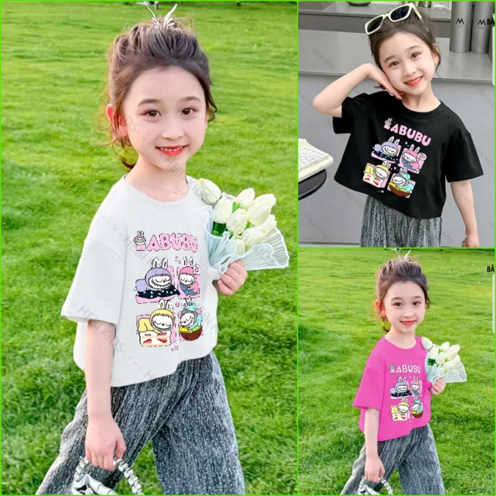 Áo thun bé gái croptop thun cotton áo năng động học nhảy đi chơi cho bé ...