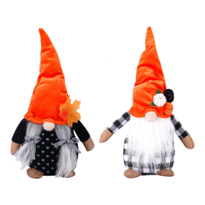 Festives Gnomes Doll Figurine For Thanksgiving Harvest Halloween Seasonal Home Decoration Soft Plush Desktop Ornament