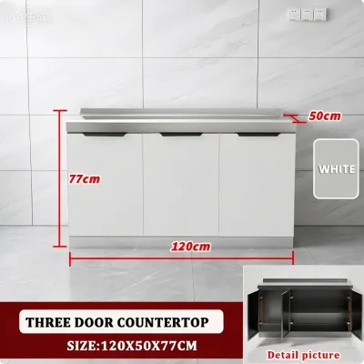APES Kitchen Stainless Sink Cabinet Large Capacity Storage Organizer Cabinet Gas Stove Cabinet