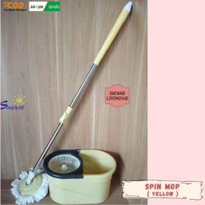 SPIN MOP Alat Pel Lantai Stainless/Kain pel/Kain pel Modern SHENAR