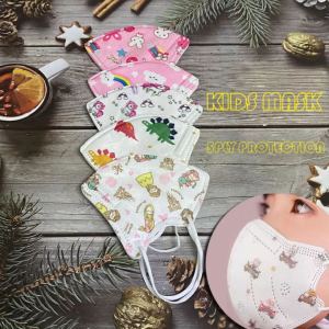 [ Ready Stock ] 30Pcs Kids KN95 Mask Face Mask for Kids Sale 5Ply Disposable Child Protective 5 Layer Filter Baby Face Sheild Mask Non-Woven Cartoon Pattern Children Mask Dinosaur Cartoon Protective FaceMask Earloop