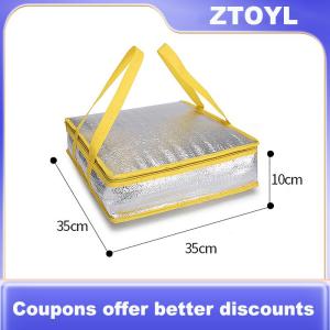 【ZTOYL】 Portable Drink Storage Food Thermal Delivery Carrier Pizza Delivery Bag Cooler Bag Ice Pack Insulation Bag