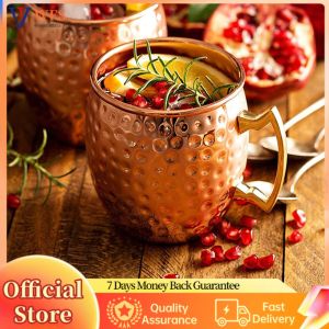 Premium Copper Mug for Cold Drinks 16 Ounce Stainless Steel Coffee Mug with Elegant Finish Great for Gift Giving and Daily Use