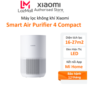 Lọc không khí Xiaomi Smart Air Purifier 4 Compact - Lọc siêu bụi mịn PM 0.3 Lõi lọc 3 lớp diện tích 27m2 BHR5860EU - Bản quốc tế