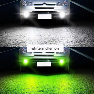 COB Lamps 2piece LED Car Fog Light Bulbs H8 H11 H16(JP) Two-color fog lights