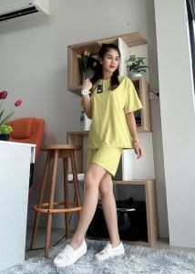 ชุดเซ็ทขาสั้น เสื้อ+กางเกงรหัสT-5D