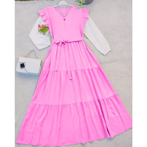 Gamis Anak tanggung Remaja Katun Cotton warna polos Terbaru Usia 10 11 12 13 14 15 16 tahun