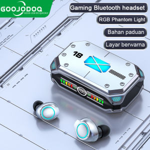 GOOJODOQ TWS Headset Earphones Bluetooth 5.0 Full Bass HIFI 9D Stereo Dengan Wireless In-Ear Headphone With Mic 3000mAh MIni Powerbank