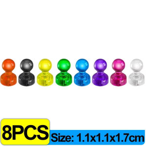 80PCS Color Magnetic Thumbtacks Transparent Strong Neodymium Magnet Refrigerator Whiteboard Suction Cup Thumbtack Multifunctional Home Office School Fixing Tool