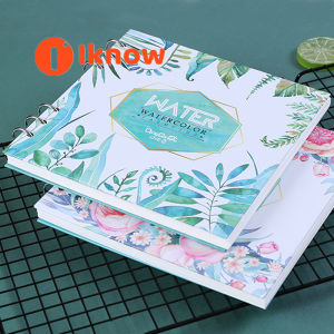 Tôi Biết 300 GSM giấy màu nước bức tranh phác thảo xoắn ốc trang trắng notepad Máy Tính Xách Tay họa cụ