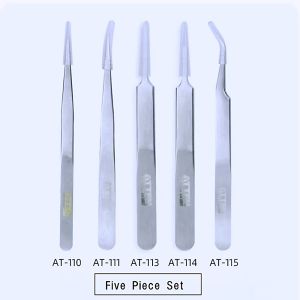 ATTTTEN original stainless steel tweezers round tip pointed tip curved tip precision mobile phone computer repair tools accessories