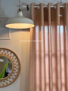 NON-BLOCKOUT Sold Per PC!! Korean Curtain Minimalist Beige Brown Nude Earth Colors Home Elegant Curtains 5ft/6ft/7ft/7.5ft/8ft/9ft