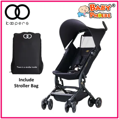 Koopers Kabina Pro Cabin Size Lightweight Compact Stroller 6m-20kg (1pc) Black Gold/Steel