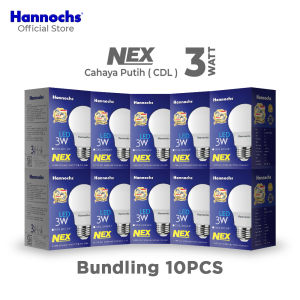 Hannochs Lampu Bohlam NEX 3W Cahaya Putih Paket isi 10pcs