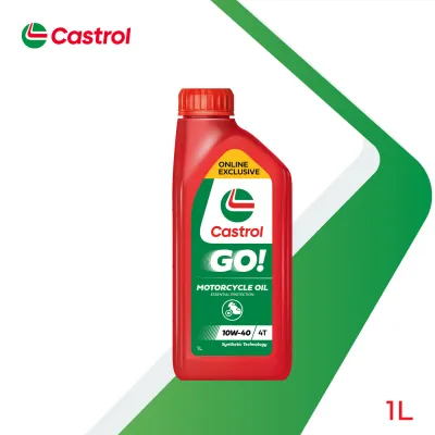Castrol GO! 4T 10W-40 (1L) Exclusive Synthetic Technology Motorcycle Engine Oil API SM JASO MA2