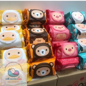 Khăn giấy ướt Agi 100 tờ Không mùi giao màu ngẩu nhiên