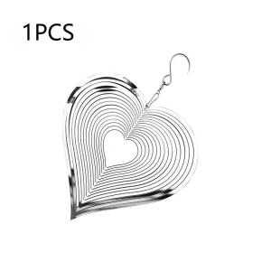 LEI Wind Spinners 3D Stainless Steel Reflective Bird Deterrents Outdoor Garden Hanging Sculpture Durable Pest Repellent