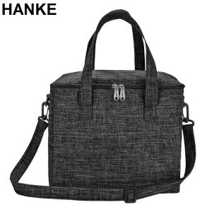HANKE Insulated Lunch Bag Travel Cooler Bag With Strap Office Bag