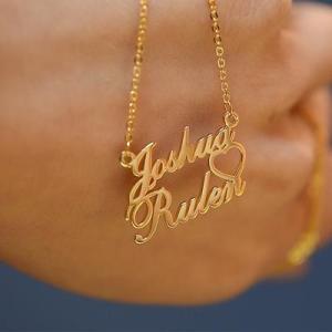 Kalung Anti Karat Wanita Dewasa Titanium Double Name Bisa Request Nama Sendiri