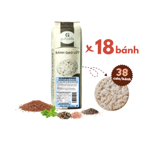 Bánh gạo lứt GUfoods vị Superfoods - Không chiên dầu Không đường Từ gạo và ngũ cốc nguyên hạt Lành mạnh Phù hợp Eat clean Ăn vặt healthy Thực dưỡng Tập gym Thuần chay