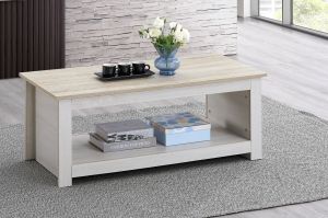MYHOUSE Nordic Serenity 100cm Coffee Table Meja Kopi EUROPEAN White Oak Color