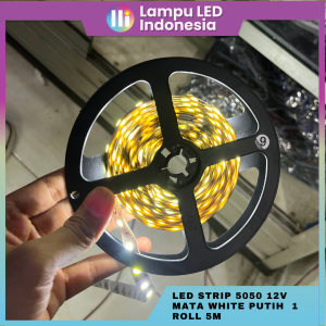 LED Strip 5050 12V Mata White Putih 60 led/m 1 roll 5m