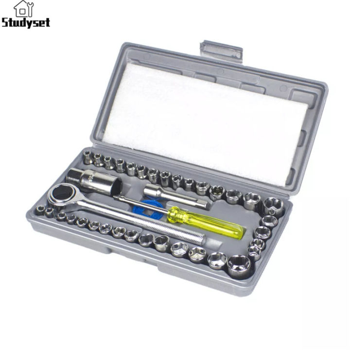 DURATECH 30-Piece Mechanics Socket Set – 1/4" & 3/8" Drive, SAE & Metric Deep Sockets